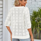 Openwork Round Neck Knit Top