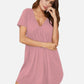 V-Neck Short Sleeve Lounge Dress