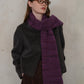 Striped Detail Knit Scarf