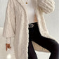 Open Front Long Sleeve Fuzzy Hooded Jacket