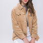 Love Tree Corduroy Button Up Jacket with Sherpa Inside