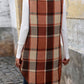 Perfee Pocketed Button Up Plaid Vest