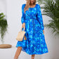 Full Size Printed Long Sleeve Midi Dress