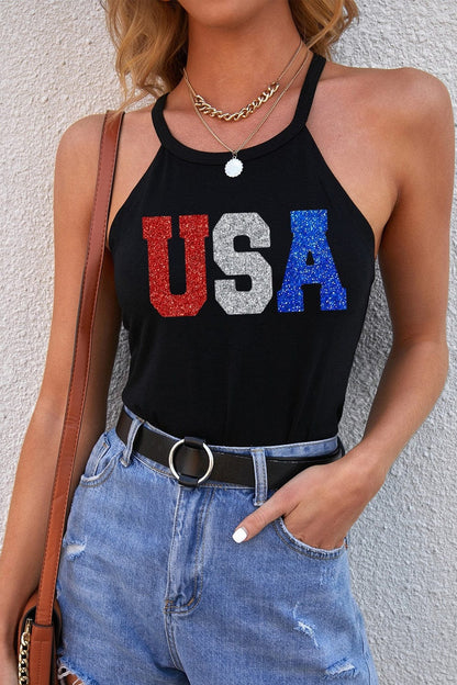 Full Size USA Grecian Neck Cami