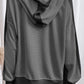 Waffle-Knit Pocketed Zip Up Hooded Jacket