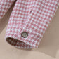 Color Block Houndstooth Collared Neck Shacket