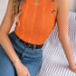 Cable-Knit Round Neck Vest