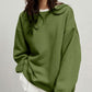 Round Neck Dropped Shoulder Long Sleeve Sweatshirt