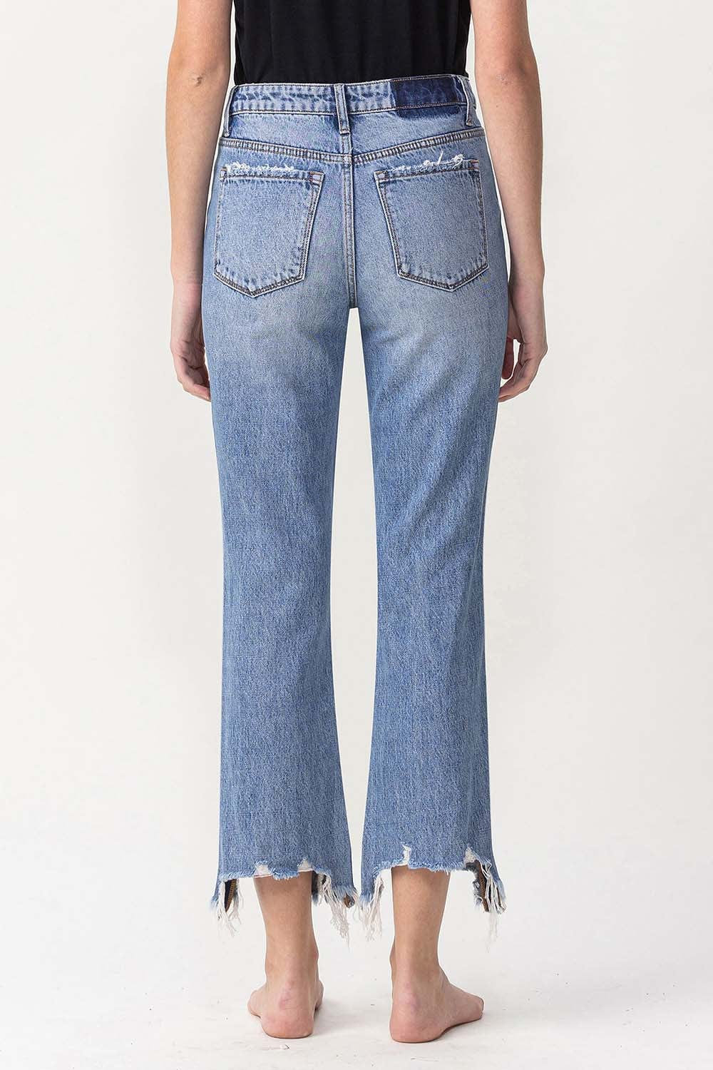 Lovervet High Rise Distressed Straight Jeans *