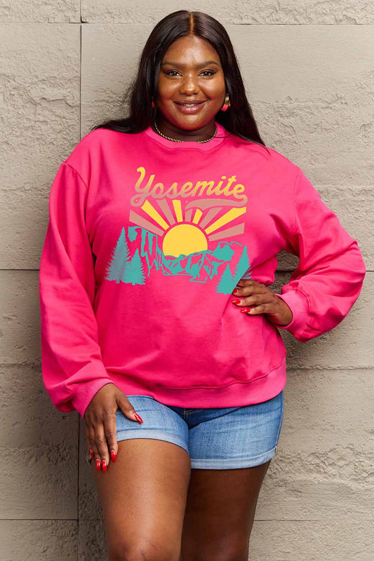 Simply Love Simply Love Full Size YOSEMITE Graphic Sweatshirt