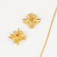 Halo Crown Jewelry Starburst Gold-Plated Earrings and Necklace Set