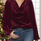 Lovelet Cowl Neck Long Sleeve Blouse