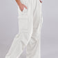 Elastic Waist Wide Leg Pants with Pockets