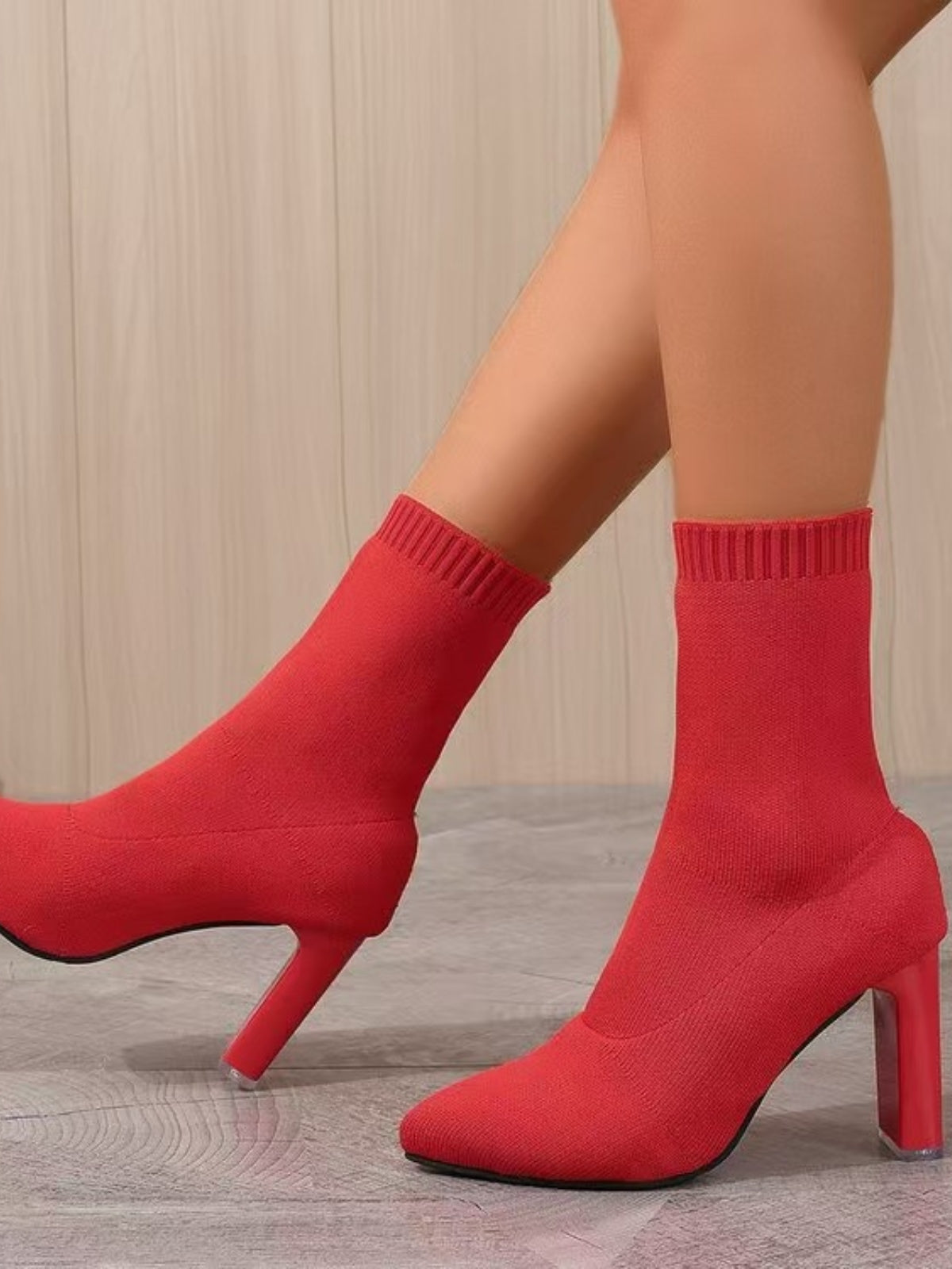 ToThePoint Pointed Toe Block Heel Boots