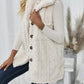Fuzzy Button Up Vest Coat