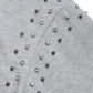 Perfee Rhinestone Zip Up Long Sleeve Hoodie