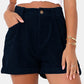 Full Size High Waist Shorts with Pockets