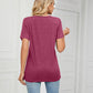 Decorative Button V-Neck T-Shirt