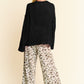 Davi & Dani Star Front Crochet Drop Shoulder Knit Top