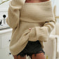 Devine Off-Shoulder Extra-Long Sleeve Sweater