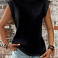 Round Neck Cap Sleeve Blouse