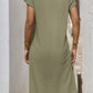 Waffle-Knit Cap Sleeve Knee Length Dress