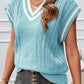 Devine Cable-Knit V-Neck Sweater Vest