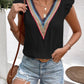 Ruffled V-Neck Cap Sleeve Blouse