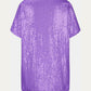Full Size Sequin V-Neck Short Sleeve Top