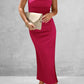 Amanda Full Size Slit Tube Midi Dress