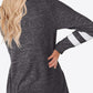 Striped Contrast Raglan Sleeve Top