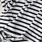 Striped Round Neck Short Sleeve T-Shirt with Bra