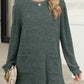 Full Size Pocketed Round Neck Long Sleeve T-Shirt
