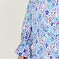 Double Take Full Size Printed Flounce Sleeve Blouse