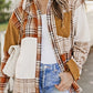 Plaid Button Up Long Sleeve Shacket