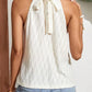 Lace Detail Grecian Neck Tank