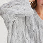HYFVE Cable Knit V-Neck Sweater