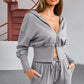 Full Size Dropped Shoulder Hoodie and Drawstring Pants Active Set