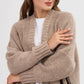 Pocketed Open Front Long Sleeve Longline Cardigan