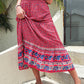 Printed Tiered High Waist Skirt