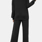 Round Neck Long Sleeve Top and Pants Set