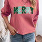MERRY CHRISTMAS Round Neck Sweatshirt
