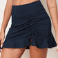 Beachin' Ruched Elastic Waist Swim Skirt