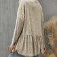 Ruffled Button Up Long Sleeve Cardigan