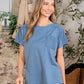 Sew In Love Full Size Exposed Seam Round Neck Short Sleeve T-Shirt