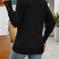 Full Size Decorative Button Round Neck Long Sleeve T-Shirt