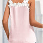 Full Size Lace Detail V-Neck Tank