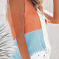 Color Block V-Neck Knit Vest