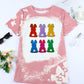 Rabbit Blush Pink Round Neck Short Sleeve T-Shirt