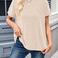 Lovelet Round Neck Short Sleeve Rib T-Shirt